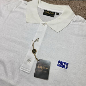 Indianapolis Colts Polo Shirt Made in Italy Bobby Jones White XL NWT